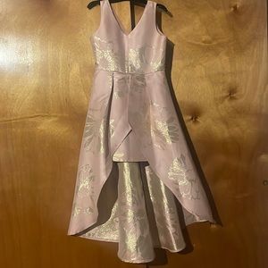 Rare edition like new Pink and gold high low dress in a girl's size 10